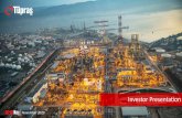 Investor Presentation · 2020. 11. 4. · Hizmete Özel/Confidential Global Refinery Capacity Changes Nov-20 InvestorPresentation Refining Market 5 Expectations until 2024: •~80%