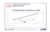 TORSION PENDULUM...2 Torsion Pendulum 012–06339A ä Note: You will need bend the wires as illustrated in Figure 1. (The direction of the bend is not critical. Figure 1 Bend the ends
