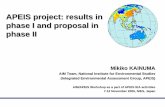 APEIS project: results in phase I and proposal in phase IIphase II Mikiko KAINUMA AIM Team, National Institute for Environmental Studies (Integrated Environmental Assessment Group,