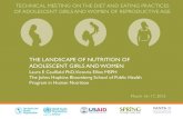 The Landscape of Nutrition of Adolescent Girls and Women