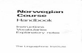 Norwegian course handbook : instructions, vocabularies, explanatory notes