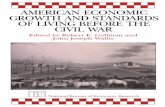 American Economic Growth and Standards of Living before the Civil War (National Bureau of Economic Research Conference Report)