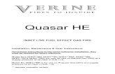 QuasarHE - Verine Fire Home | Verine Fires...QuasarHE INSETLIVEFUELEFFECTGASFIRE Installation,Maintenance&UserInstructions Handtheseinstructionstotheownerfollowinginstallation,they