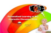 Personalized Learning in BC - Interactive Discussion Guide