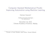 Computer Assisted Mathematical Proofs: Improving Automation using Machine Learning