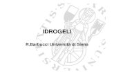 R.Barbucci Università di Siena · 2019. 6. 18. · R.Barbucci Università di Siena “hydrogels are three-dimensional, hydrophilic, polymeric networks capable of imbibing large amounts