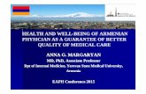 HEALTH AND WELLHEALTH AND WELL--BEING OF ARMENIAN … · RESULTS Of the 1050 physicians 832 physicians responded to the survey (79 2% response rate)survey (79.2% response rate). Of