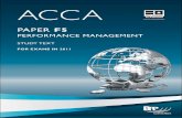 ACCA Paper F5 - Performance Management Study Text