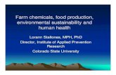 Farm chemicals, food production, environmental sustainabilityno