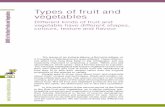 Types of fruit and vegetables - Listado de frutas