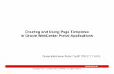 Creating and Using Page Templates in Oracle WebCenter Portal