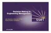 Decision Making in Engineering Management