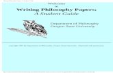 Writing Philosophy Papers: A Student Guide - Oregon State University