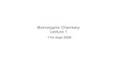 Bioinorganic Chemistry Lecture 1 - ETHZ - Bioinorganic and
