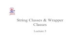 String Classes & Wrapper Classes