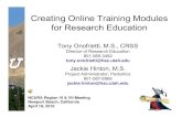 NCURA M14 - Creating Online Modules for Research Education 041910