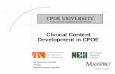 Clinical Content Development in CPOE edit
