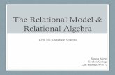 The Relational Model & Relational Algebra