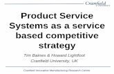 Product Service Systems as a service based competitive strategy