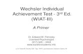 Wechsler Individual Achievement Test - 3rd Ed