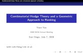 Combinatorial Hodge Theory and a Geometric Approach to Ranking