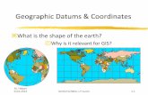 Geographic Datums & Coordinates