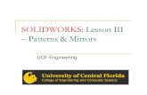 SOLIDWORKS: Lesson III â€“Patterns & Mirrors