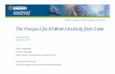 The Prospect for $1/Watt Electricity from Solar