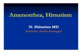 Amenorrhea, Hirsutism - Dr. Shirazian
