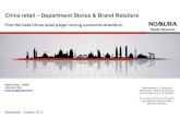 China retail â€“ Department Store s & Brand Retailers