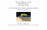 ellington middle school student handbook 2012-2013 pride