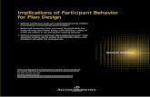 Implications of Participant Behavior for Plan Design