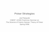 Poker Strategies - University of California, San Diego