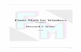 Finite Math for Windows PDF Manual - Weiss Software