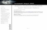 Autodesk Maya Graphics Hardware Certification
