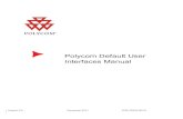 Polycom Default User Interfaces Manual