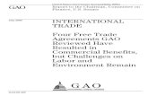 GAO-09-439 International Trade: Four Free Trade Agreements GAO