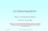 LU Decomposition - Mathematics for College Students: Open Courseware