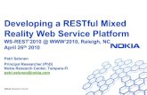 Developing a RESTful Mixed Reality Web Service Platform