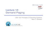 Lecture 12: Demand Paging - University of California, San Diego