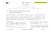 Process Validation of Pantoprazole 40mg Tablets