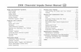 2006 Chevrolet Impala Owner Manual M - GM Extended Warranty the