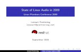 State of Linux Audio in 2009 - Linux Plumbers Conference 2009