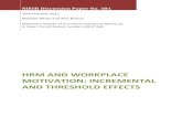 HRM AND WORKPLACE MOTIVATION: INCREMENTAL AND THRESHOLD EFFECTS