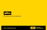AA Car Insurance Policy Booklet - Breakdown cover, Insurance