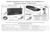 UDW-20000 Series Video Surveillance System Userâ€™s Manual
