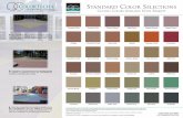 Standard Color SeleCtionS - QC Construction Products