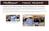 DeBrand Chocolate Shop Opens in Kuwait