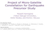 Project of Micro-Satellite Constellation for Earthquake Precursor Study