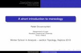 A short introduction to mereology